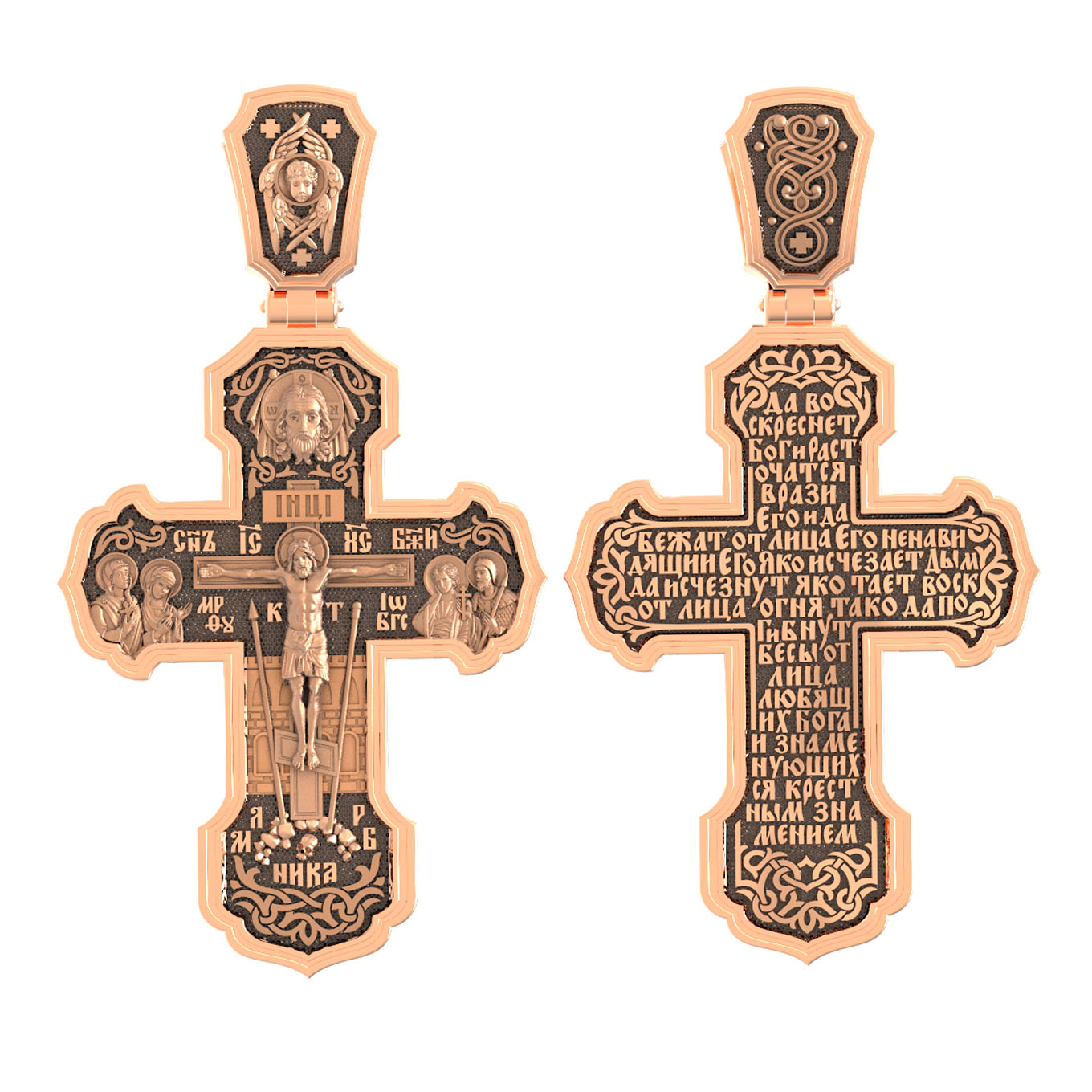 Крест из красного золота